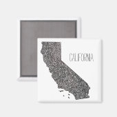 Aimant Carte de Californie (Recto/Verso)