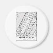 Aimant Carte de Central Park Manhattan (Devant)