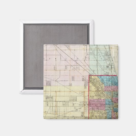 Aimant Carte de Chicago (Recto/Verso)