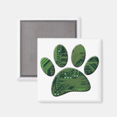 Aimant Carte de circuit Pawprint Dog (Recto/Verso)