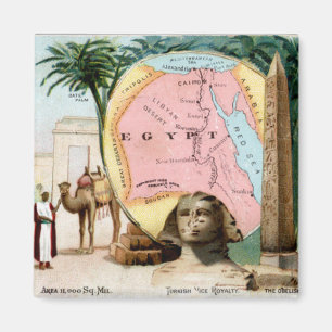 Aimant Carte de collection 1899 de l'Egypte
