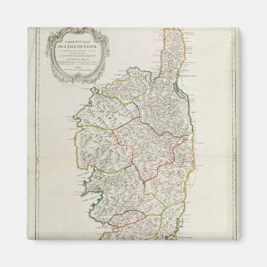 Aimant Carte de Corse (Devant)