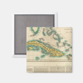 Aimant Carte De Cuba Et Des Îles Bahama (Recto/Verso)