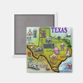 Aimant Carte de dessin du TEXAS (Recto/Verso)