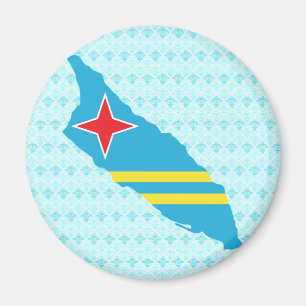 Aimant Carte de drapeau d'Aruba normale