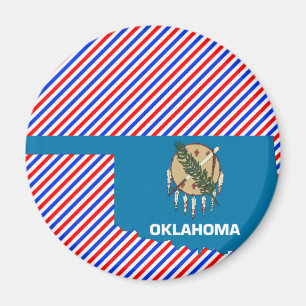 Aimant Carte de drapeau de l'Oklahoma