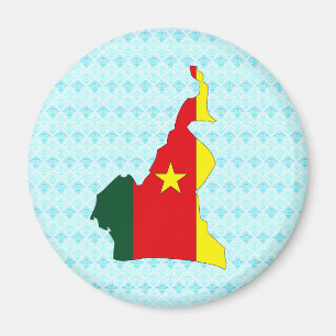 Aimant Carte de drapeau du Cameroun normale