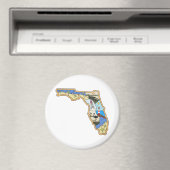 Aimant Carte de Floride Jacksonville Miami Tampa Key West (In Situ (Lave-vaisselle))