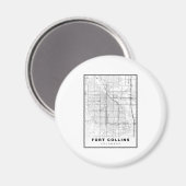 Aimant Carte de Fort Collins (Recto/Verso)