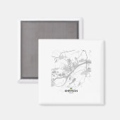 Aimant Carte de Kherson Ukraine Drapeau (Recto/Verso)