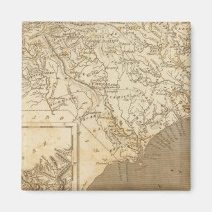 Aimant Carte de la Caroline du Nord par Arrowsmith