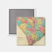 Aimant Carte De La Caroline Du Sud (Recto/Verso)