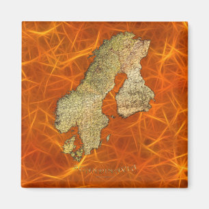 Aimant Carte de la cartographie scandinave