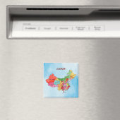 Aimant Carte de la Chine aquarelle (In Situ (Lave-vaisselle))