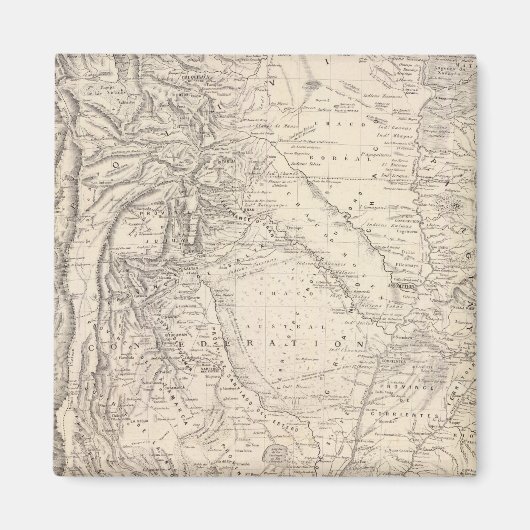 Aimant Carte de la Confédération argentine (Devant)