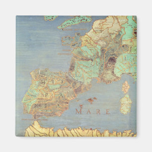 Aimant Carte de la France, de l'Espagne et de l'Afrique