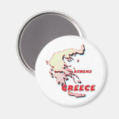 Aimant Carte de la Grèce (Recto/Verso)