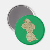 Aimant Carte de la Guyane aimantée (Recto/Verso)