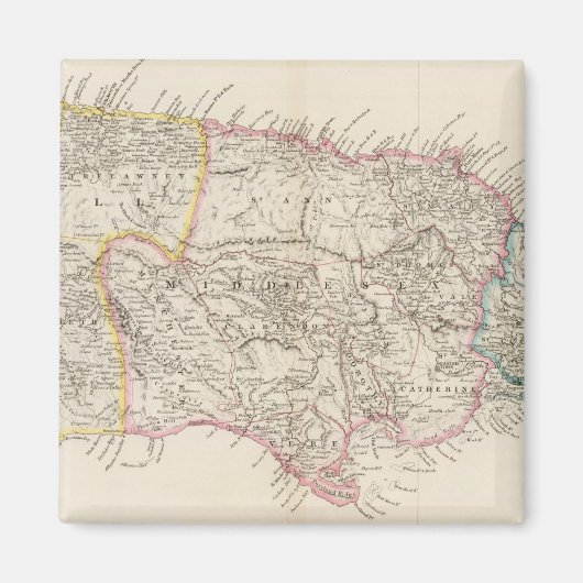 Aimant Carte de la Jamaïque (Devant)