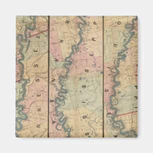 Aimant Carte de la Lloyd's du Bas-Mississippi