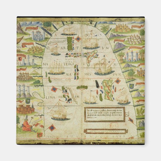 Aimant Carte de la mer de Chine, fac-similé de 'Miller At (Devant)