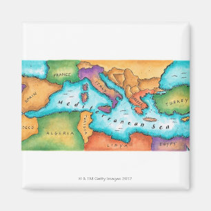 Aimant Carte de la mer Méditerranée
