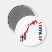 Aimant Carte De La Norvège (Recto/Verso)