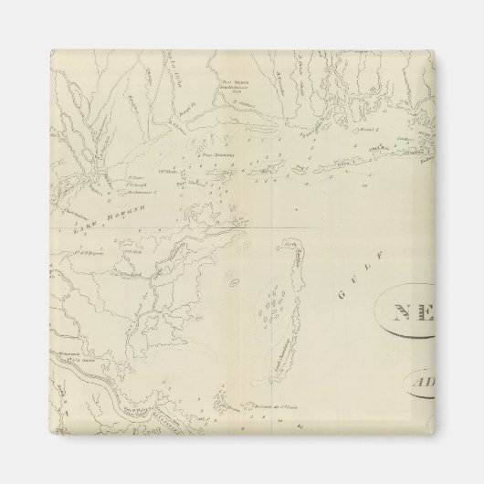 Aimant Carte de la Nouvelle-Orléans (Devant)