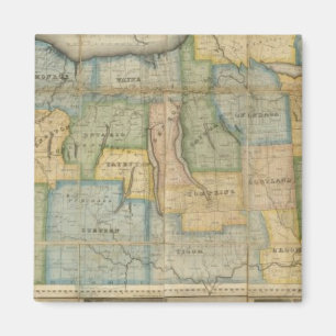 Aimant Carte de la partie occidentale de l'État de New Y