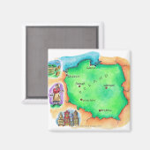 Aimant Carte de la Pologne (Recto/Verso)