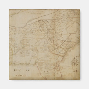Aimant Carte de la région du sud-est de l'Amérique du