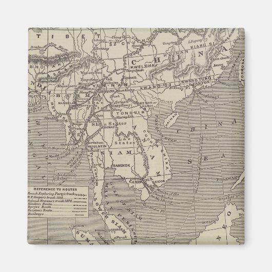 Aimant Carte de la route proposée pour la Chine de Birman (Devant)
