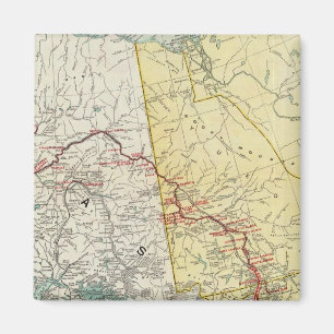 Aimant Carte De La Route White Pass & Yukon Et Des Connex