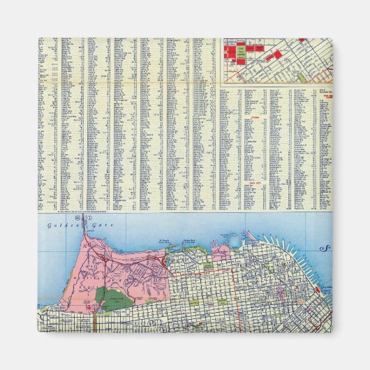 Aimant Carte de la rue San Francisco (Devant)