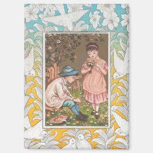 Aimant Carte de la Saint-Valentin de l'ère victorienne an