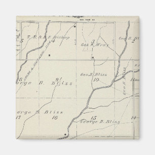 Aimant Carte de la section du comté de Tulare T20S R25E