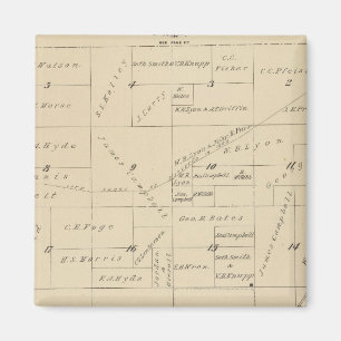 Aimant Carte de la section du comté de Tulare T23S R22E