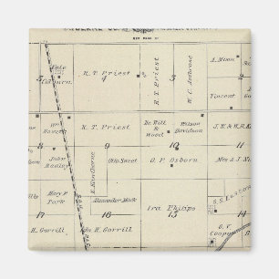 Aimant Carte de la section du comté de Tulare T23S R25E