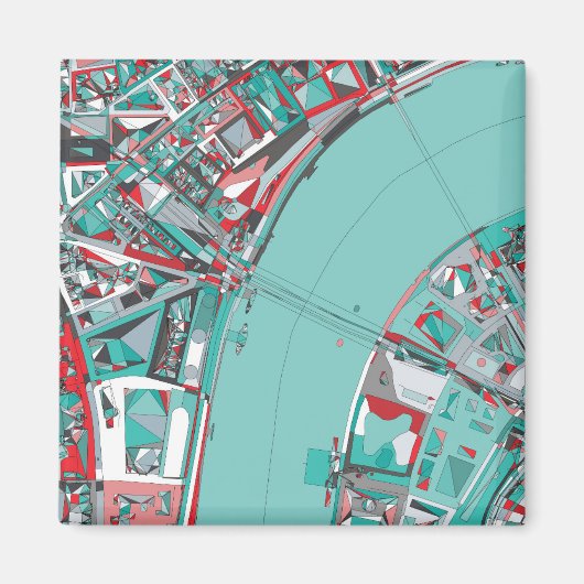 Aimant Carte de la structure de Londres City (Devant)
