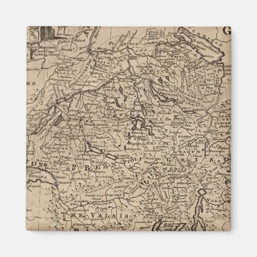 Aimant Carte de la Suisse (Devant)