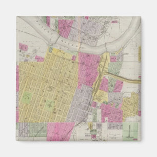 Aimant Carte de la ville de Topeka