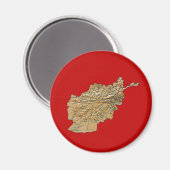 Aimant Carte de l'Afghanistan (Recto/Verso)