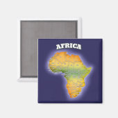 Aimant Carte de l'afrique (Recto/Verso)