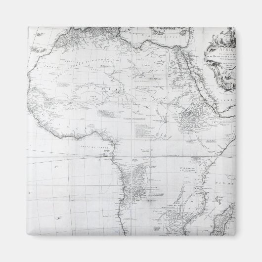 Aimant Carte de l'Afrique (Devant)