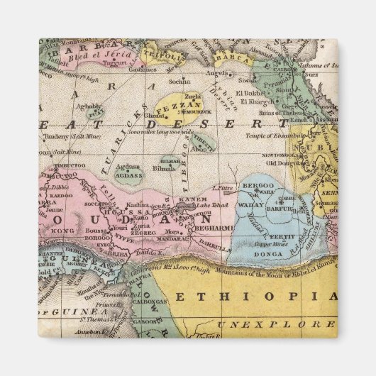 Aimant Carte de l'Afrique (Devant)