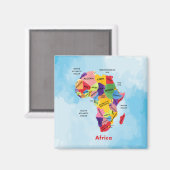 Aimant Carte de l'Afrique (Recto/Verso)