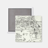 Aimant Carte de l'Afrique | 1500 (Recto/Verso)