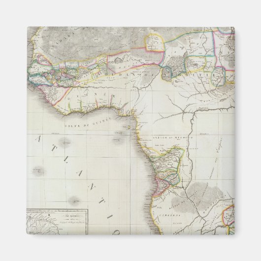 Aimant Carte de l'Afrique composite (Devant)