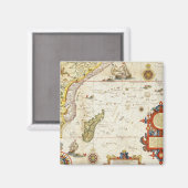 Aimant Carte de l'Afrique de l'Est et de Madagascar, 1596 (Recto/Verso)