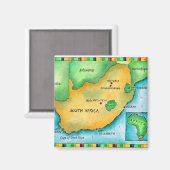Aimant Carte de l'Afrique du Sud (Recto/Verso)